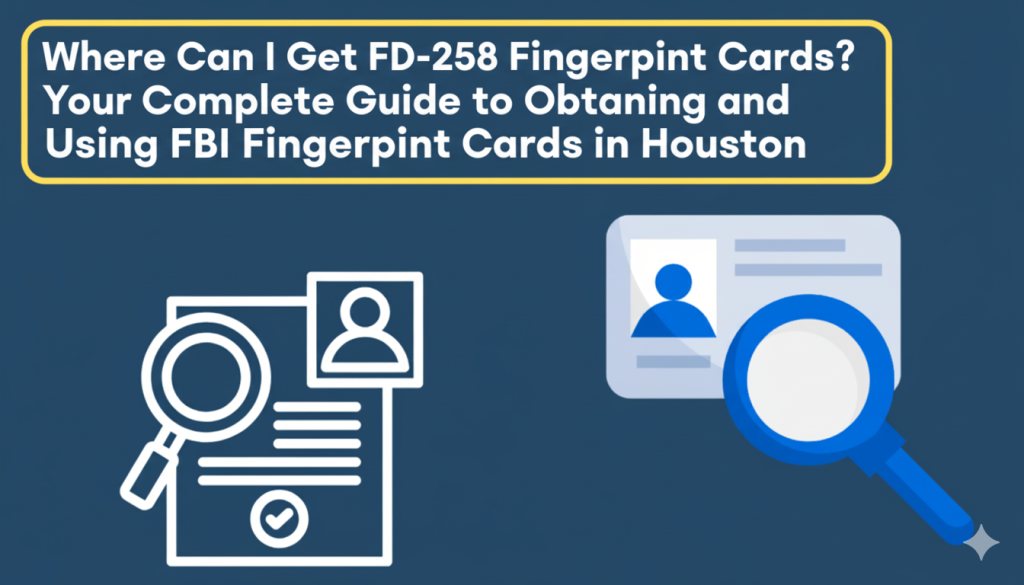 Where Can I Get FD-258 Fingerprint Cards