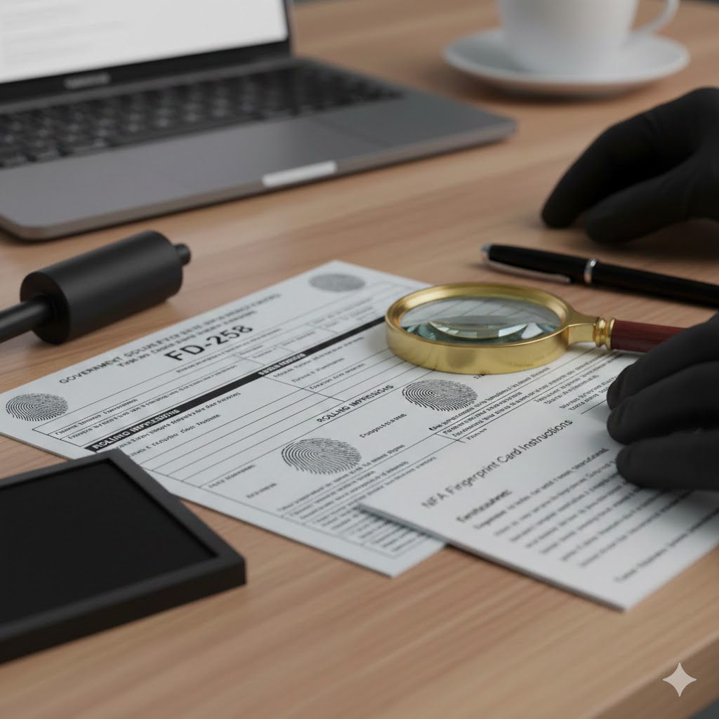 NFA fingerprint card instructions