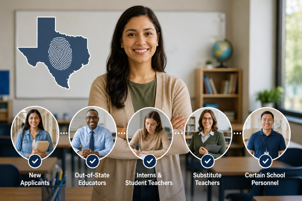 Texas teaching license fingerprinting