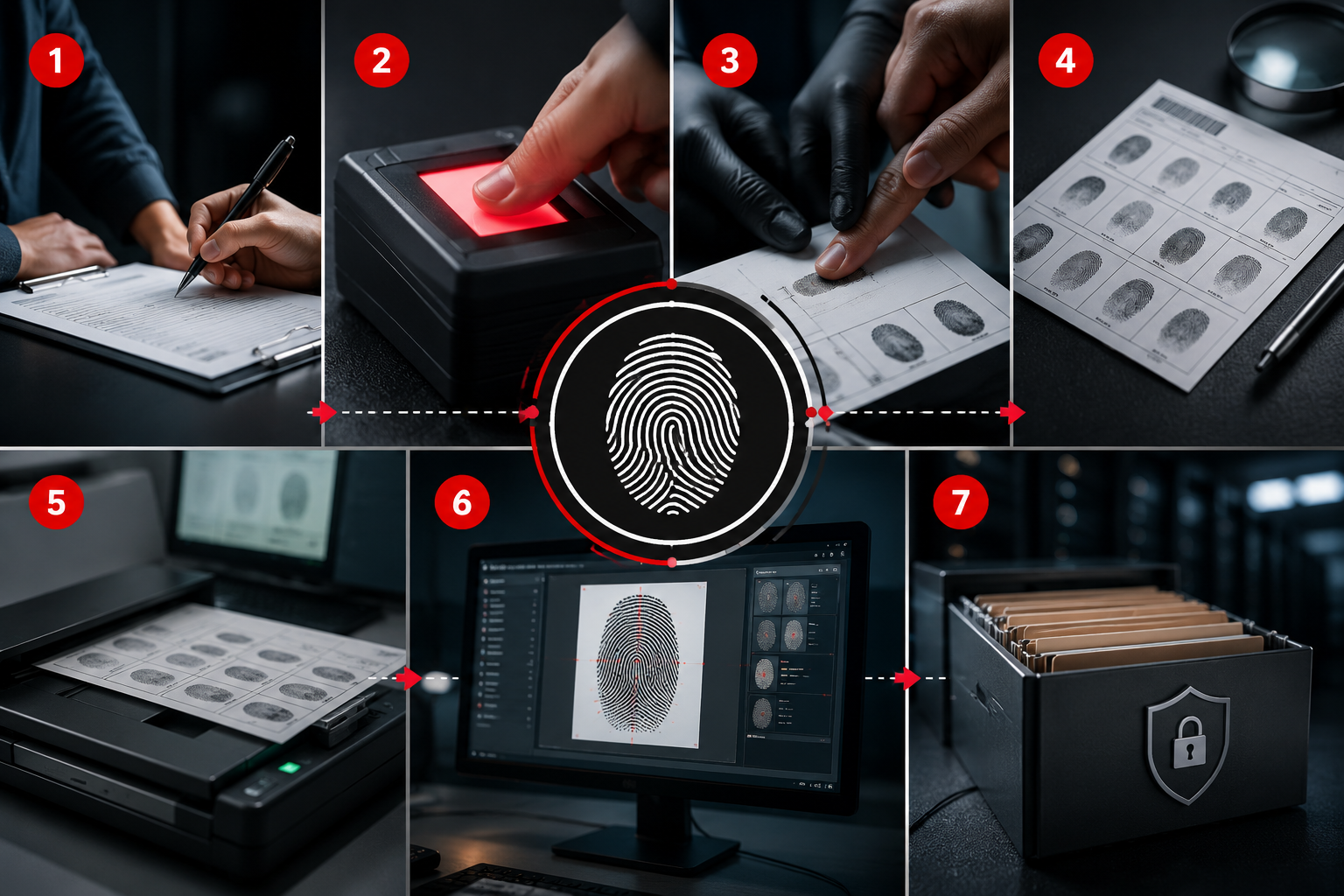 Process of fingerprinting
